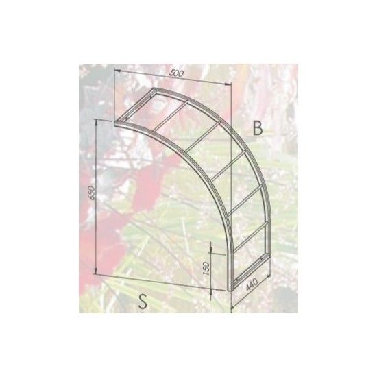 Rosenbögen und Rankhilfen Rost Rosenbogen art nouveau, Bogen B Höhe 65 cm x Breite 50 cm x Tiefe 44 cm Bogen B 65 x 50 x 44 cm