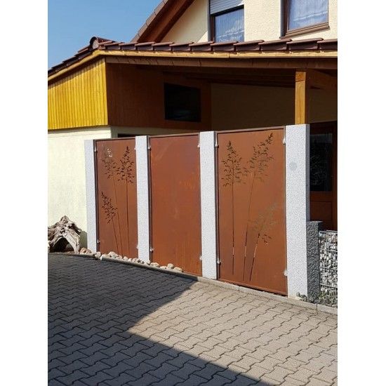 Sichtschutzwände und Paravents Sichtschutzwand Metall Gräser Motiv - 200 x 100 cm - Sichtschutzelement Rost 



Diese Sichts