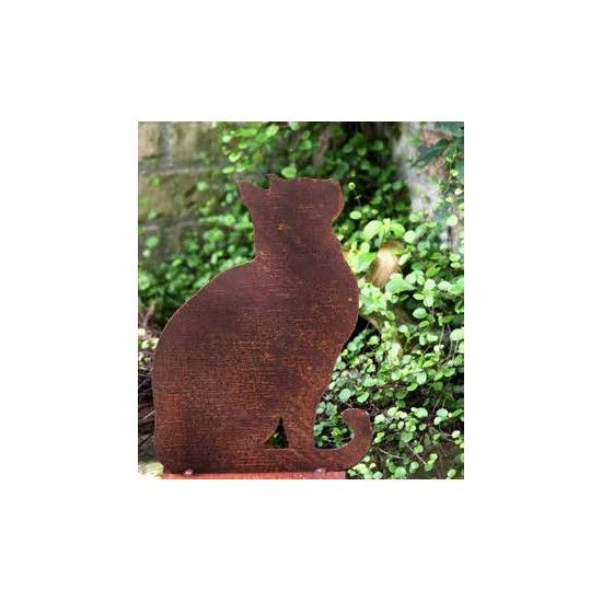 Deko Katzen und Mäuse Katze sitzend auf Platte nach oben schauend 35 cm hoch Dekorative Katze sitzend, schaut nach oben
Höhe 35