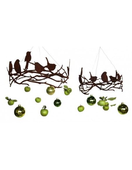Vogel-Set 3-teilig♥Vögel aus Metall "Edelrost" zum Aufhängen Länge 7-14 cm 
