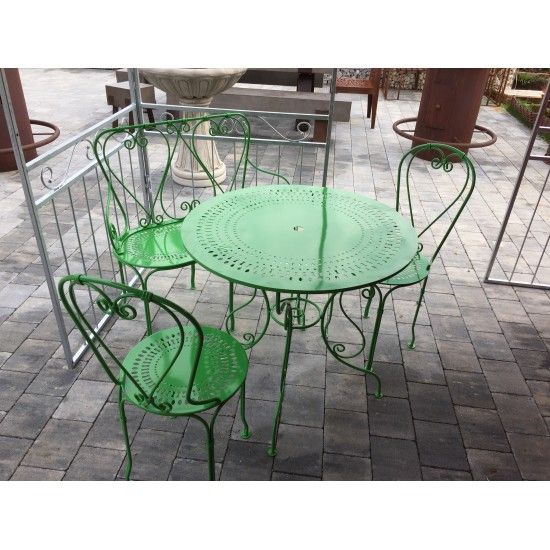 grüner Gartenstuhl Metall - Paris - Premium Gartenmöbel