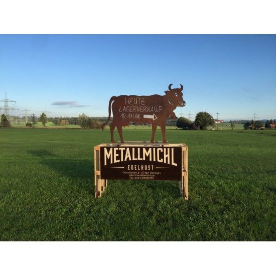 Kühe und Kälber Deko Kuh lebensgroß 140 x 200 cm - Tierfigur für den Garten Diese handwerklich gefertigte Deko Kuh ist eine lebe