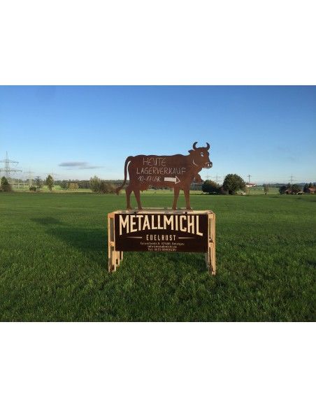 Kühe und Kälber Deko Kuh lebensgroß 140 x 200 cm - Tierfigur für den Garten Diese handwerklich gefertigte Deko Kuh ist eine lebe