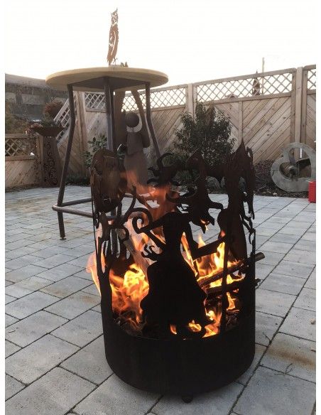 Motiv Feuerkörbe Hexen - Feuerkorb aus Edelrost klein Durchmesser 40 cm Feuerkorb rund aus Edelrost - klein - mit Hexenmotiv für Motiv Feuerkörbe Hexen - Feuerkorb aus Edelrost klein Durchmesser 40 cm Feuerkorb rund aus Edelrost - klein - mit Hexenmotiv für