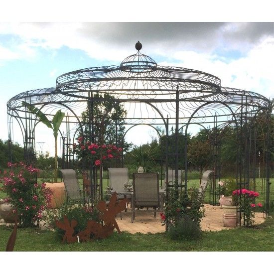 Garten Pavillon Metall 5 5 Meter Xxl Mit Rankhilfen