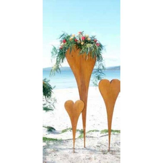 Start schwebendes Herz zum Stecken - 100 cm Hoch 
Romantisches Deko Herz als Gartenstecker zum Bepflanzen
Höhe 100 cm
mit ein