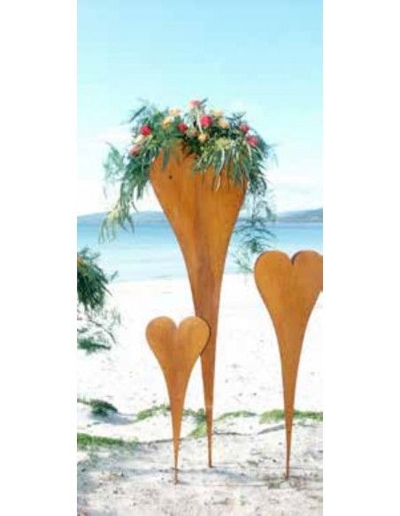 Start schwebendes Herz zum Stecken - 100 cm Hoch 
Romantisches Deko Herz als Gartenstecker zum Bepflanzen
Höhe 100 cm
mit ein