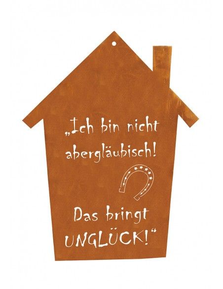Edelrost Gedichttafel Aberglaube Höhe 40 cm Edelrost Gedichttafel Aberglaube Höhe 40 cm