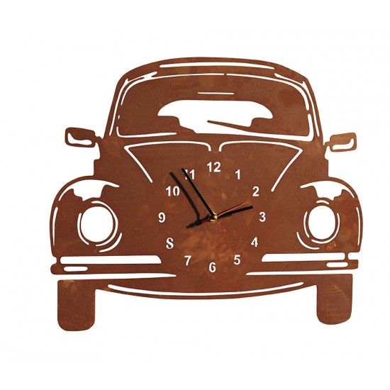Wanduhr Auto aus Edelrost online kaufen