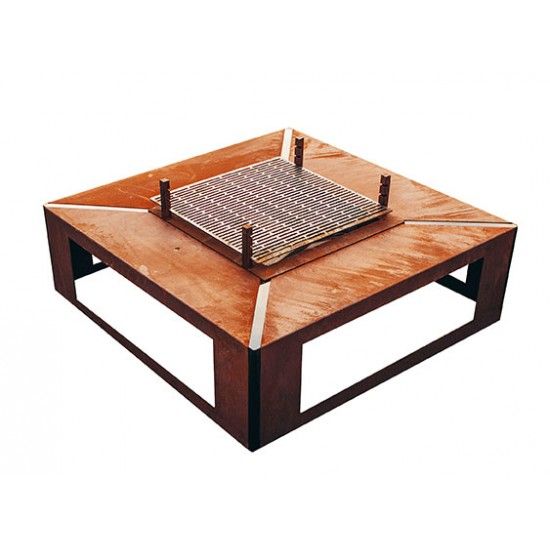 Rost Feuerstelle für das Grillset 'Friendship'  Höhe 39 cm, Länge 121 x 121 cm