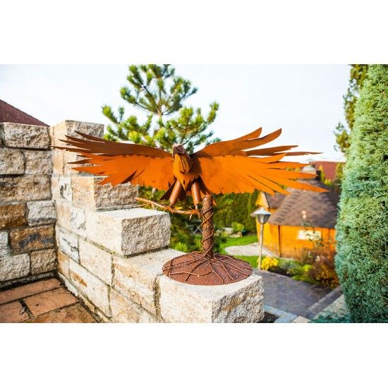 Deko Seeadler 3D aus Metall - Höhe 45 cm - Breite 94 cm - Tiefe 41 cm