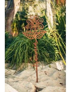 Blumen Gartenstecker mit Aufschrift - Träumen - Höhe 78 cm 2