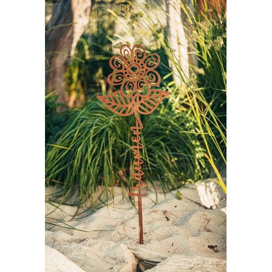 Blumen Gartenstecker mit Aufschrift - Träumen - Höhe 78 cm