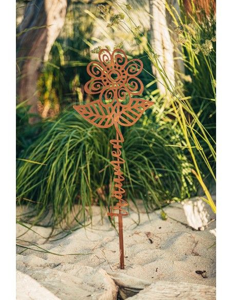 Blumen Gartenstecker mit Aufschrift - Träumen - Höhe 78 cm
