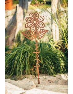 Blumen Gartenstecker mit Aufschrift - Frieden - Höhe 75 cm 2