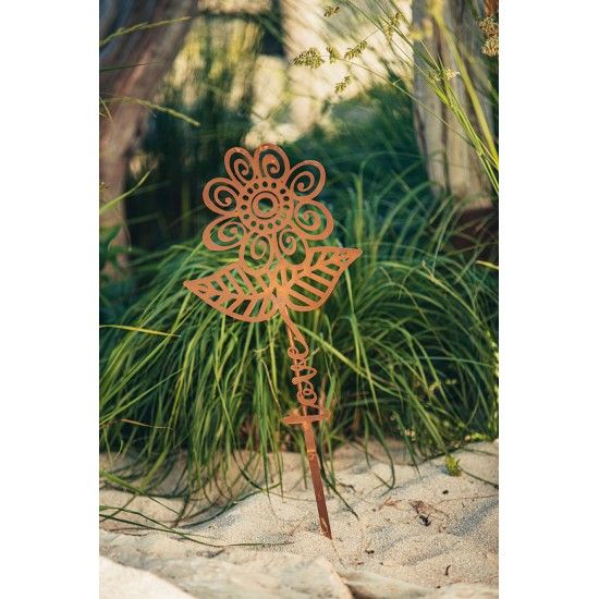 Blumen Gartenstecker mit Aufschrift - Love - Höhe 66 cm