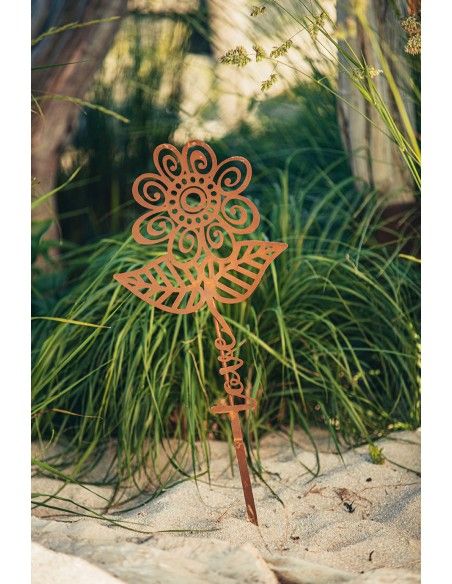 Blumen Gartenstecker mit Aufschrift - Love - Höhe 66 cm