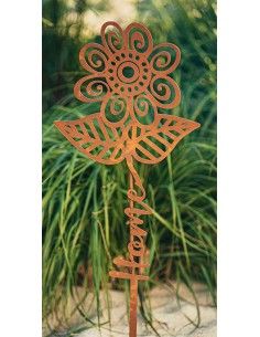 Start Blumen Gartenstecker mit Aufschrift - Home - Höhe 71 cm Blumen Gartenstab aus Edelrost
Home sweet home. Das eigene Zuhaus