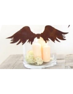 Deko Fügel nach oben - strubbelige Engelsflügel zum einhängen in Gläser und Vasen 2