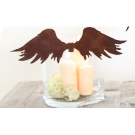 Bastelideen mit Metall und Rost Strubbelige Engelsflügel zum Einhängen 35 x 11 cm (mittel)  Strubbelige Engelsflüge zum Einhänge