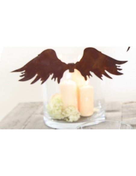 Bastelideen mit Metall und Rost Strubbelige Engelsflügel zum Einhängen 35 x 11 cm (mittel)  Strubbelige Engelsflüge zum Einhänge