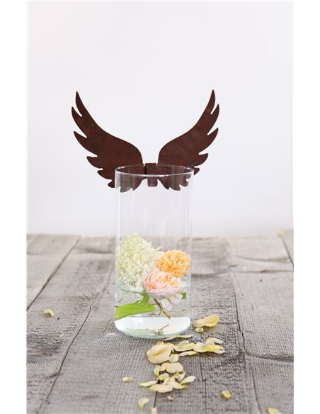 Hohe Engelsflügel zum Einhängen in Edelrost (groß)