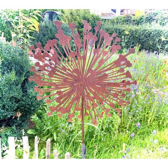 Blumenstecker Edelrost Blumenstecker Allium 40cm Durchmesser (flach) Gesamthöhe 160 cm Dekorativer Blumenstab Allium
Gesamtläng