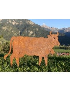 Große Kuh Metall rostig - Allgäu Deko Kühe 2