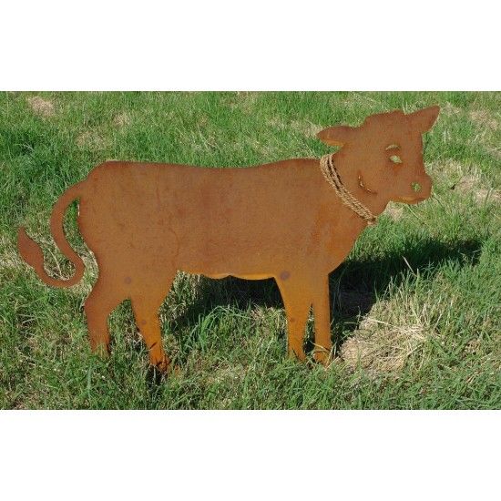 Allgäu Deko Rost Deko Kalb Groß 65 x 47 cm auf Stangen 
H: 47 cm cm
B: 65 cm
inkl. Strick
mit 2 Querstanden als Standfüße
