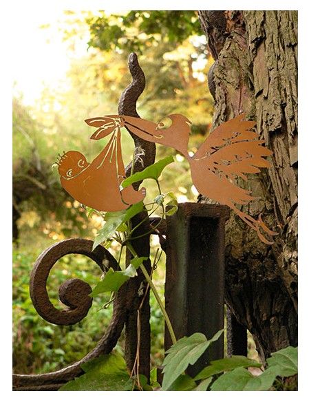 Metall Storch mit Baby - Breite 62 cm Metall Storch mit Baby - Breite 62 cm