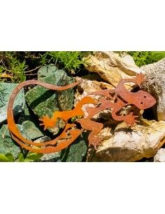 Metall Eidechse mit Muster - Länge 32 cm 2