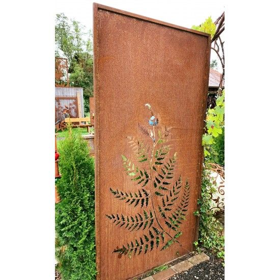 Sichtschutzwände und Paravents Farn Sichtschutwand Höhe 200 cm Breite  100 cm mit Umrandung - Paravent Unsere Paravents und Sich