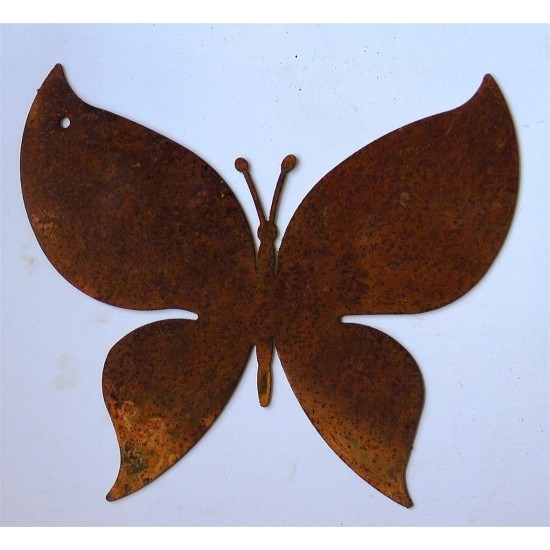 Bastelideen mit Metall und Rost Edelrost Schmetterling zum Aufhängen 10 x 11 cm Höhe 10 cm
Breite 11 cm
inkl. Loch zum Aufhäng