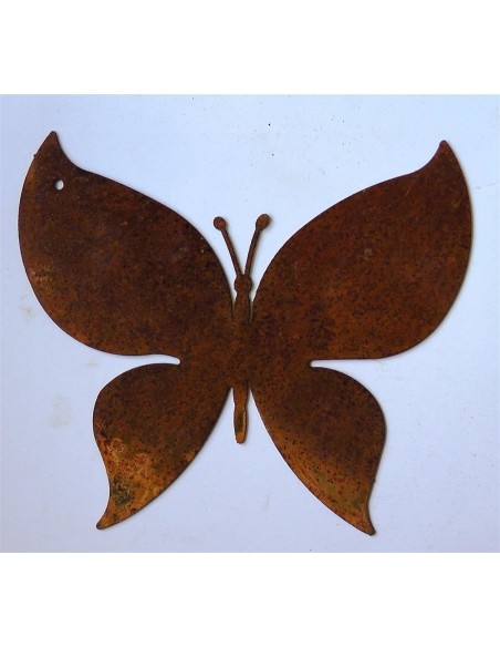 Bastelideen mit Metall und Rost Edelrost Schmetterling zum Aufhängen 10 x 11 cm Höhe 10 cm
Breite 11 cm
inkl. Loch zum Aufhäng