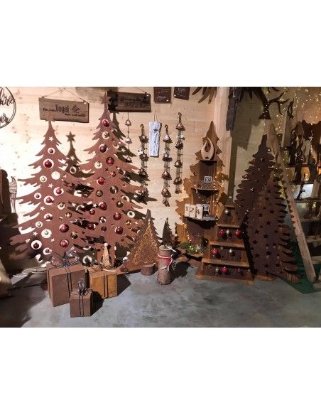 Weihnachtsbaum Metall und Edelrost Dekotanne 175 cm hoch für Christbaumkugeln - Weihnachtsbaum aus Metall Höhe 175 cm
Breite 92