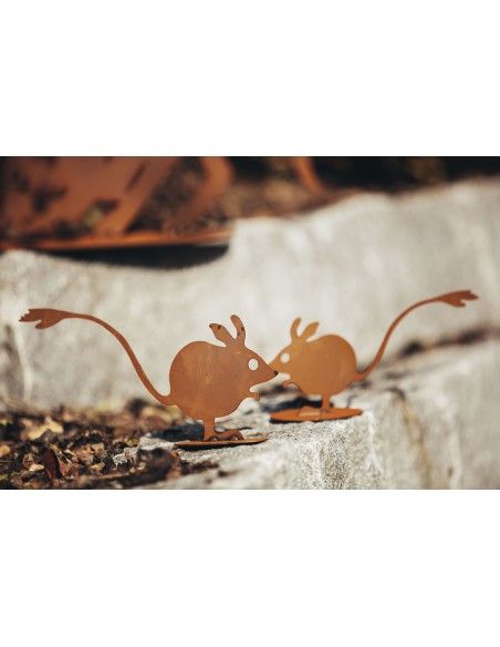 Deko Wüstenrennmaus aus Metall - klein - Länge 24 cm Deko Wüstenrennmaus aus Metall - klein - Länge 24 cm