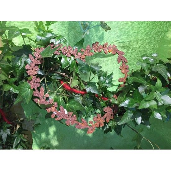 Herzige Dinge - Edelrost Dekoherzen Edelrost Herz Immergrün, Durchmesser 30  cm Durchmesser 30 cm