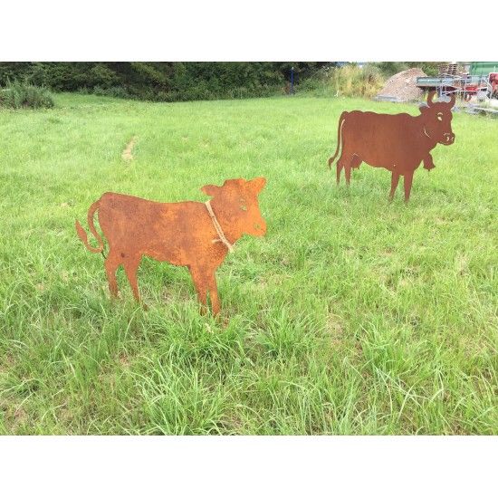 Allgäu Deko XXL Kalb 140 cm lang x 100  cm hoch Höhe 100 cm
Länge 140 cm
aus rostigem Metall