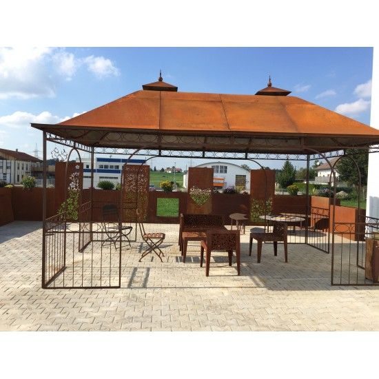 Pavillon und Kiosk Pavillon - Kiosk - 5m x 3m mit Blechdach Preis inkl. Lieferung und Aufbau! 
Länge 5m
Breite 3m
Höhe