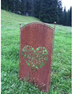 Paravent Blumengarten Trennwand Sichtschutzwand aus Metall Edelrost Deko für den Garten  2