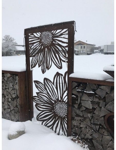 Blumen Sichtschutzwände Paravent Gerbera offen 200 cm hoch 


ausgefallener 2 m hoher Sichtschutz mit Gerbera Blumenmotiv
Höhe 2
