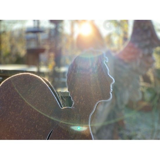 Rost Engelfiguren groß ab 100 cm für den Garten  Engel Raphael 135 cm hoch Höhe 135 cm
Flügel können für stabilen Stand auseina