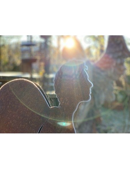 Rost Engelfiguren groß ab 100 cm für den Garten  Engel Raphael 135 cm hoch Höhe 135 cm
Flügel können für stabilen Stand auseina