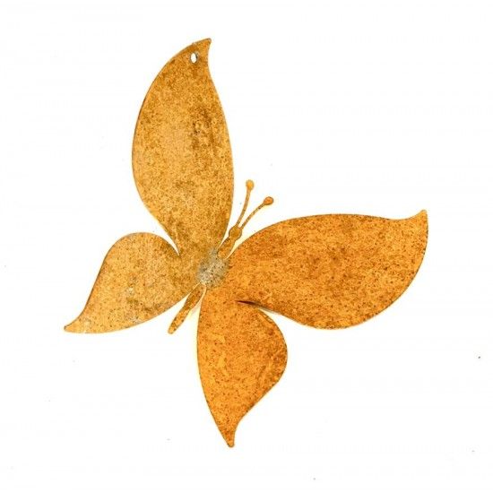 Bastelideen mit Metall und Rost Edelrost Schmetterling zum Aufhängen 10 x 11 cm Höhe 10 cm
Breite 11 cm
inkl. Loch zum Aufhäng