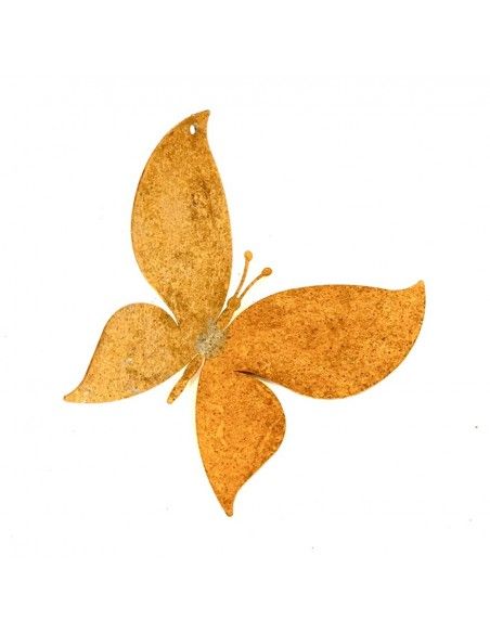 Bastelideen mit Metall und Rost Edelrost Schmetterling zum Aufhängen 10 x 11 cm Höhe 10 cm
Breite 11 cm
inkl. Loch zum Aufhäng