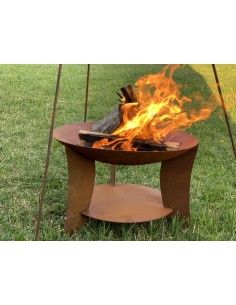 Edelrost Feuerstelle rund 2