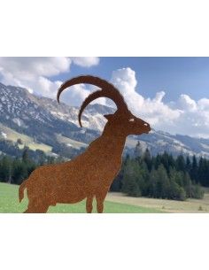 Allgäu Deko Steinbock klein 30 cm hoch auf Platte H: 30 cm
B: 24 cm
auf Platte
 2