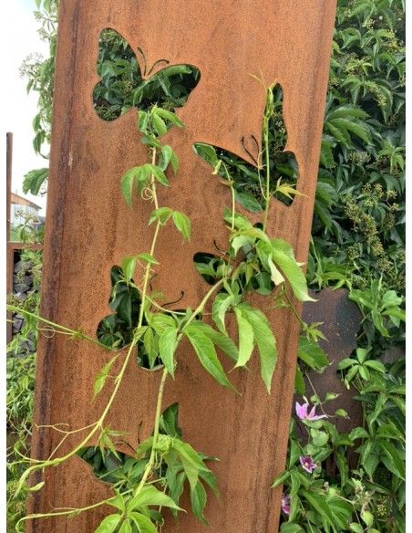 Schmetterlinge schmale Sichtschutzwand mit Schmetterlingen -  Höhe 200cm Deko Stele Ein schmaler Sichtschutz kann zwischen Hecke