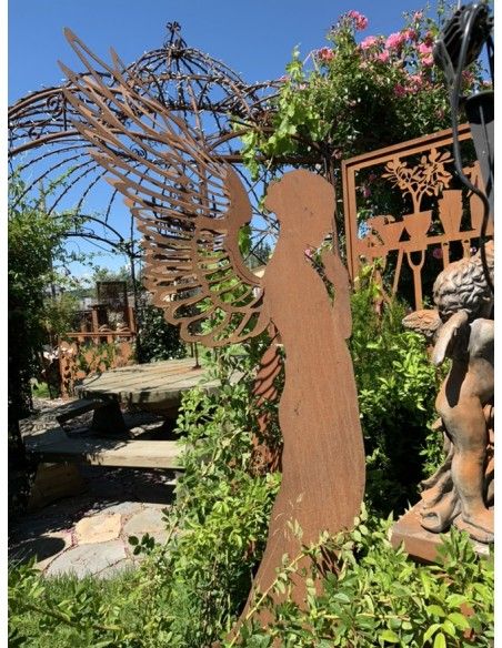 Rost Engelfiguren groß ab 100 cm für den Garten Engel Santine 200 cm