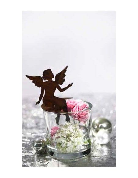 Engelfiguren kaufen und Engel Bastel-Ideen Kantenhocker Engelchen auf Mond sitzend für Glas Vasen 17 cm hoch 
Höhe 17 cm
Durch